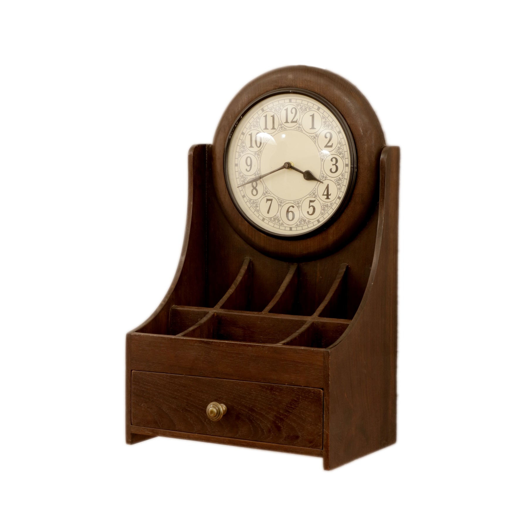Storage Cabinet Clock Paper Holder