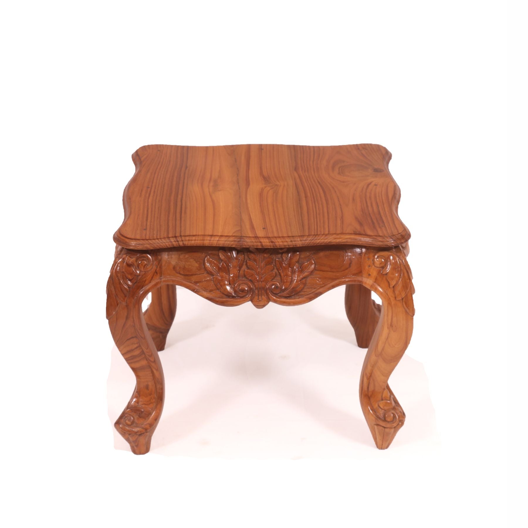 Compact Carving Teak Wooden Handmade Coffee Table (Small) Coffee Table