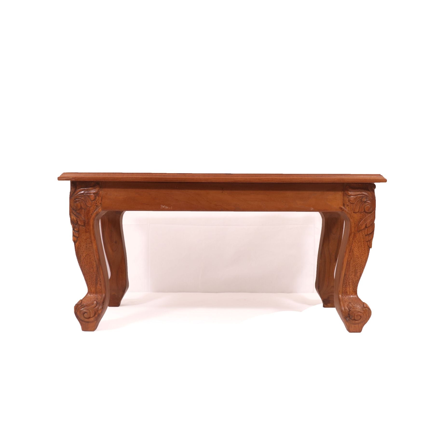 Carved Leaf Wooden Handmade Classic Coffee Table Coffee Table
