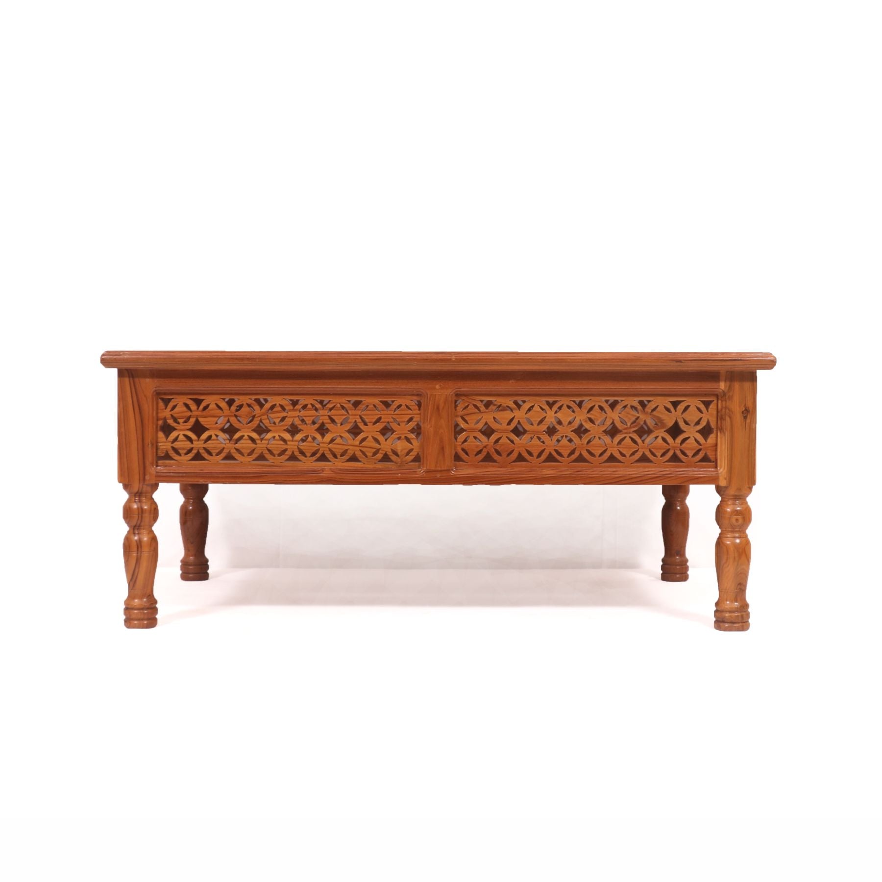 Charming Carved Border Handmade Wooden Coffee Table Coffee Table