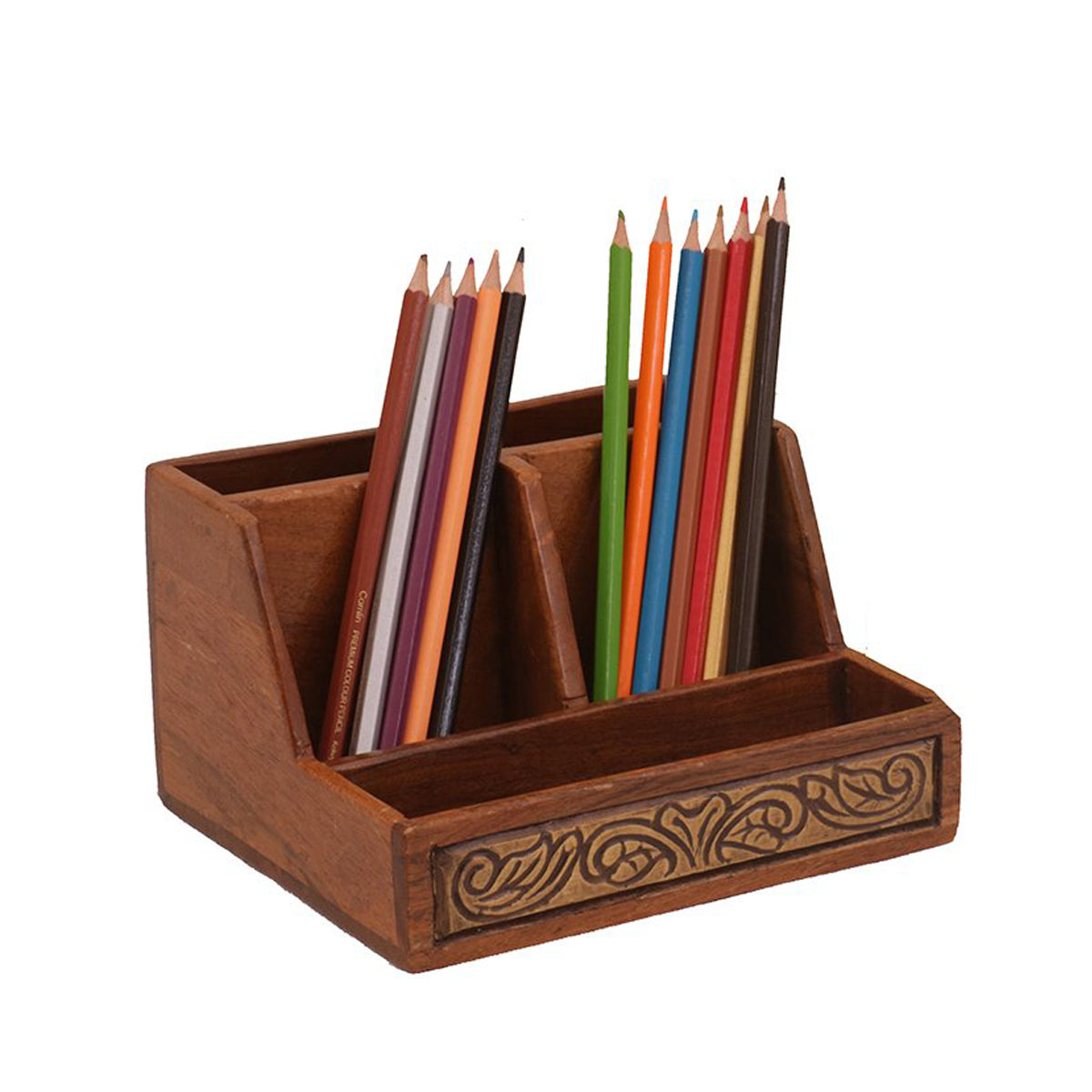 Handcrafted 5-Compartment Desk Organizer Desk Organizer