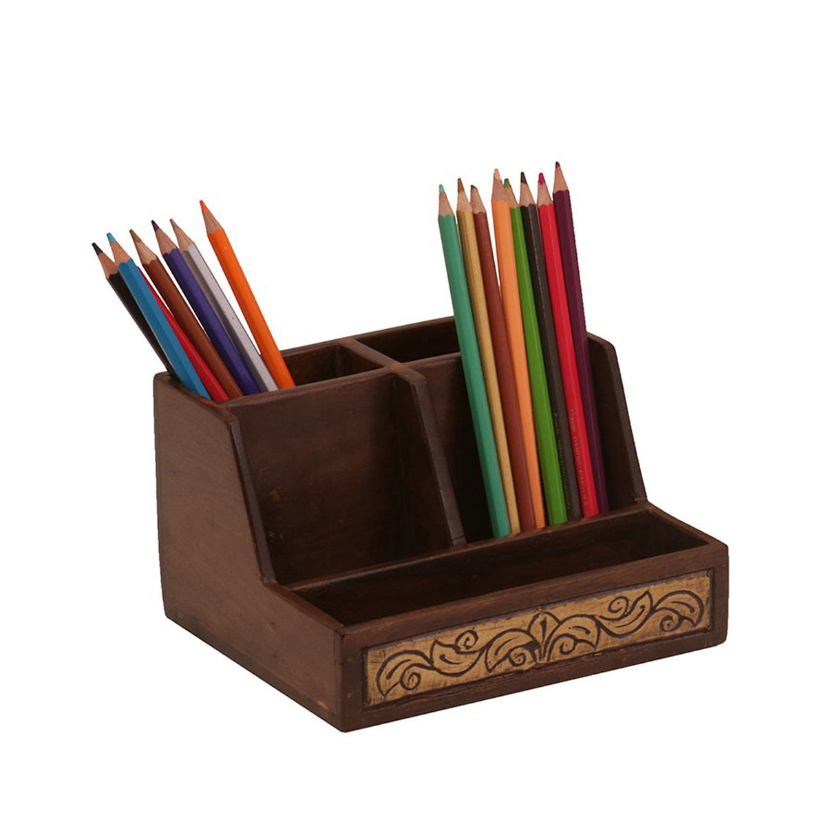 5-Slot Wooden Desk Organizer Desk Organizer