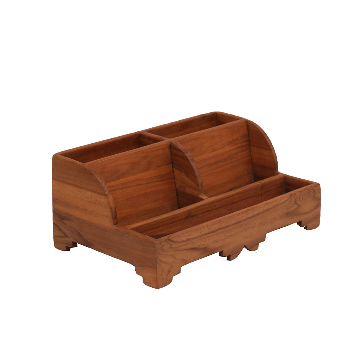Handcrafted 5-Slot Pen Holder Desk Organizer