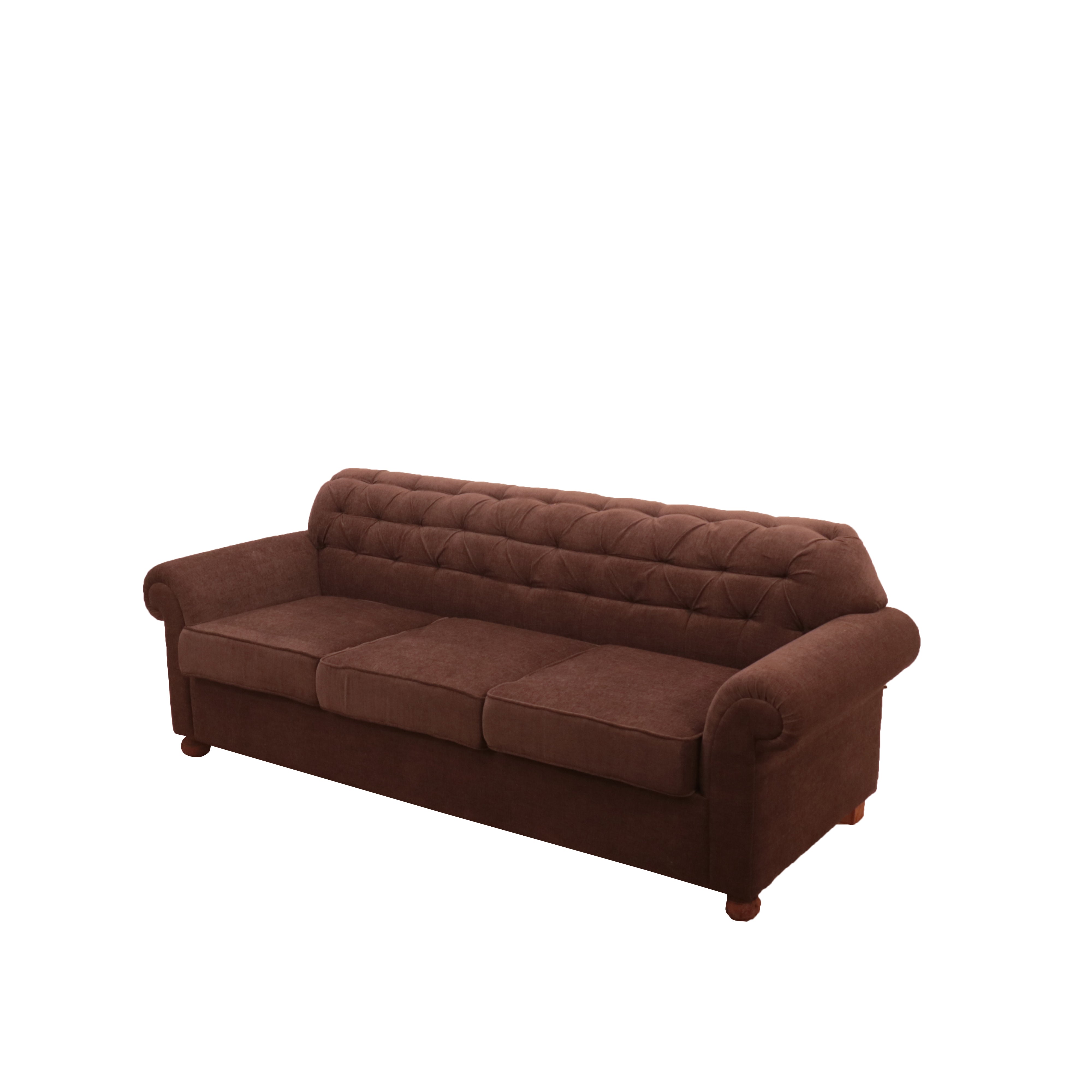 Brown Pinched Back Couch Sofa