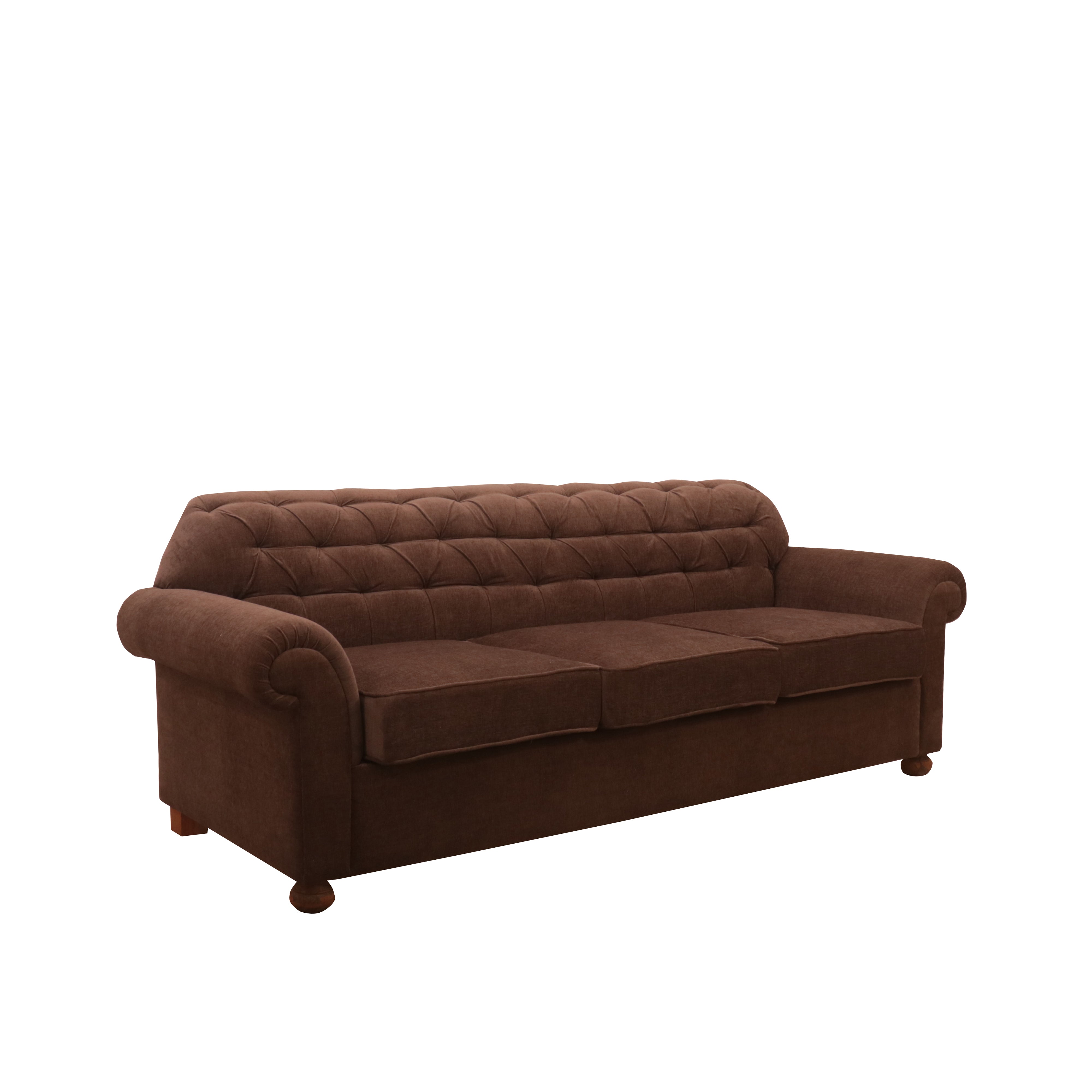 Brown Pinched Back Couch Sofa