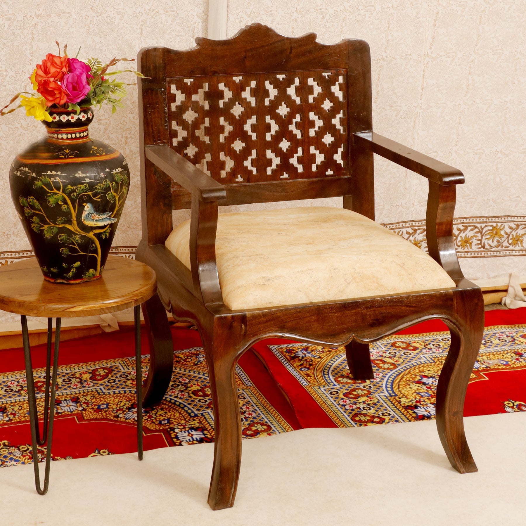 Classic carved romes Single seater sofa Sofa