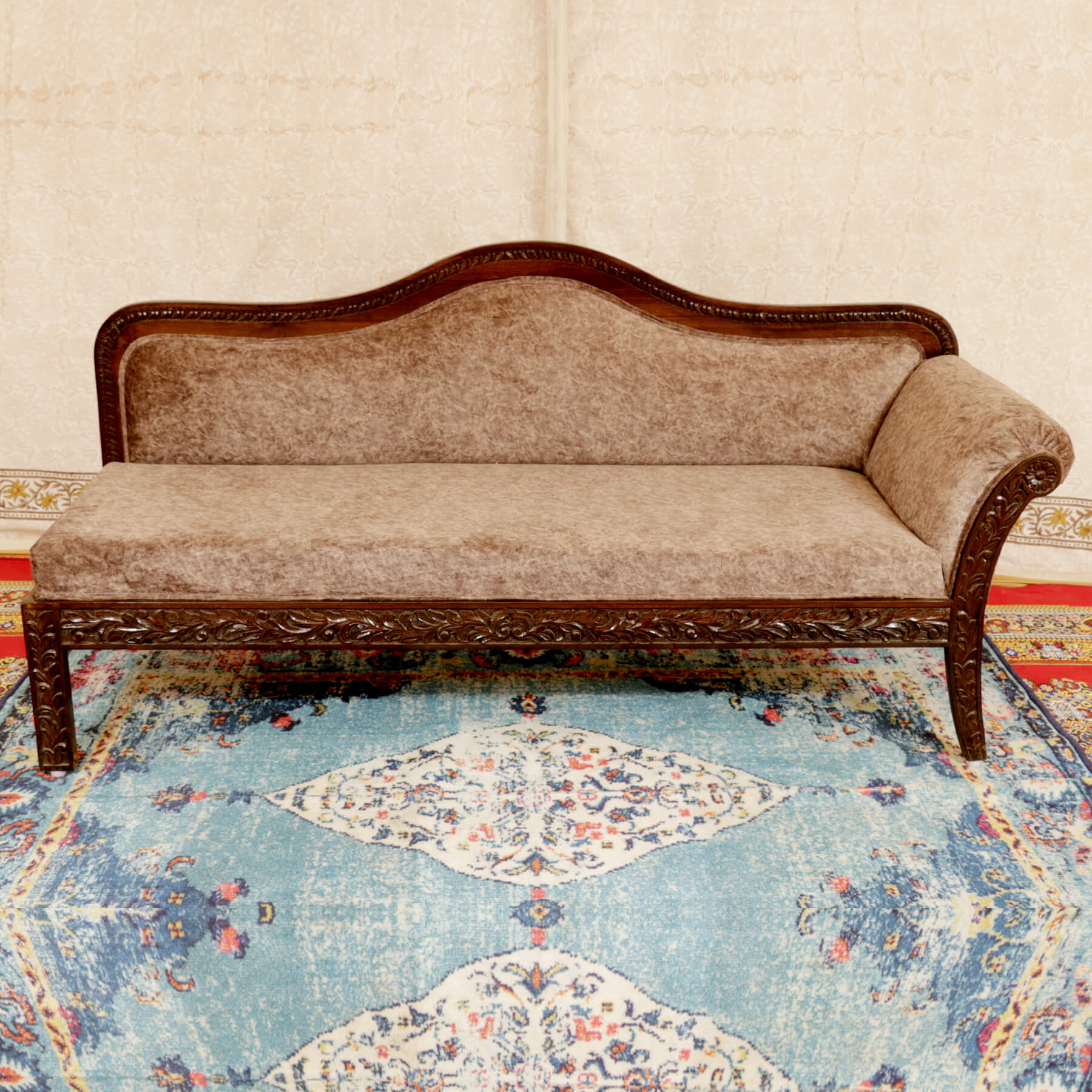 Elegant Three Seater Wood Sofa Sofa