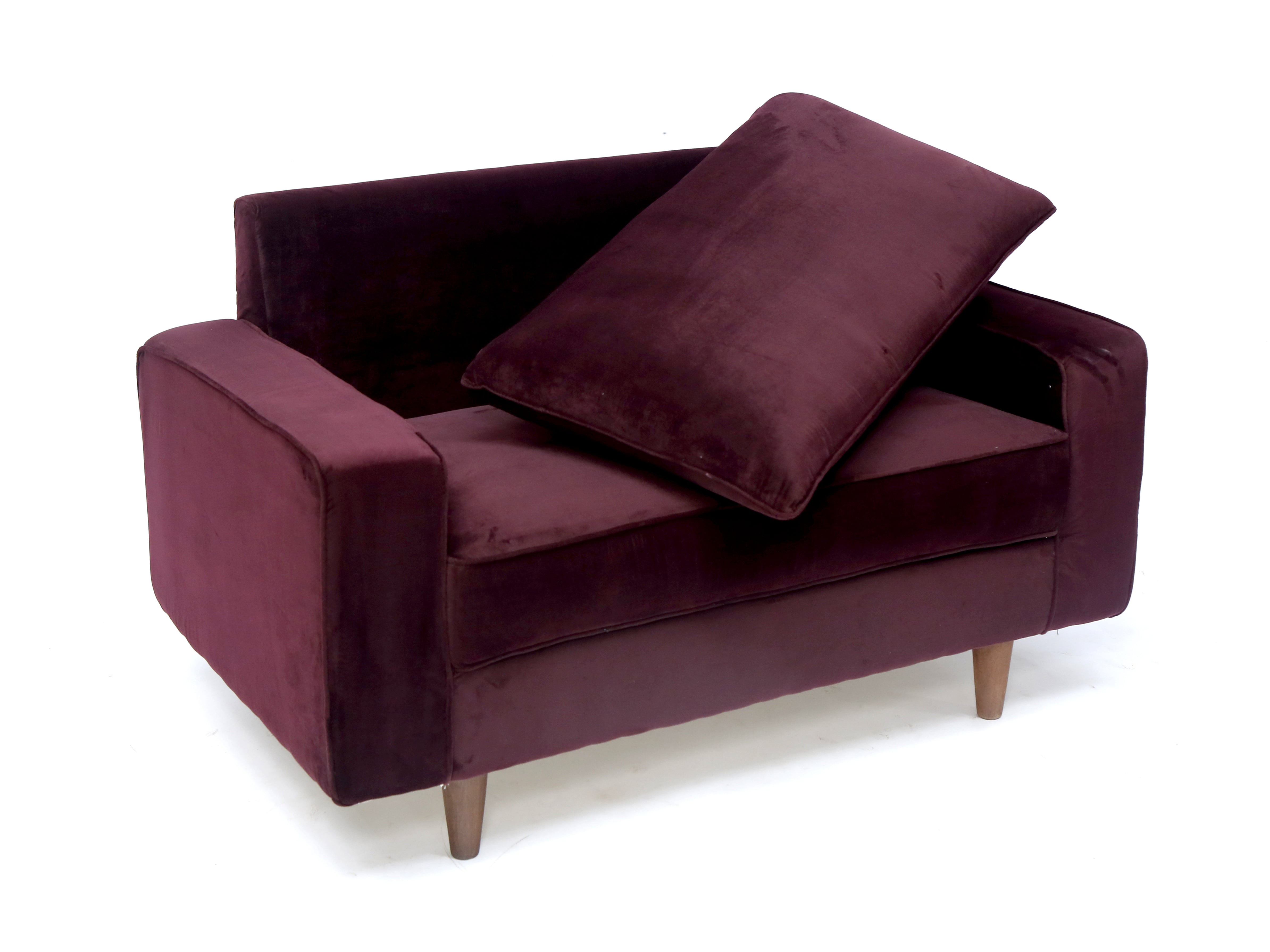 Upholstered Red Pinch Sofa Sofa