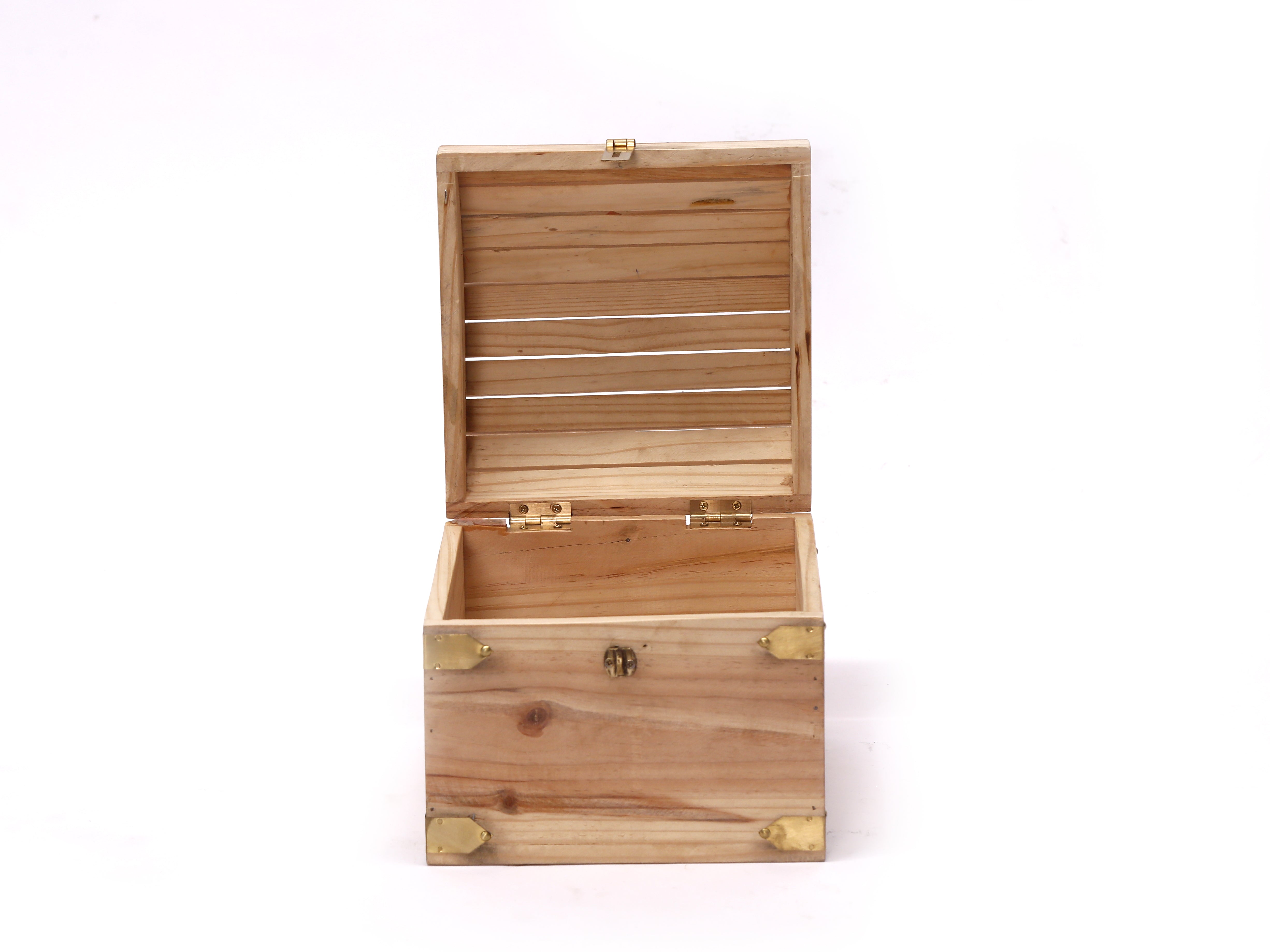 Pine wood Treasure Chest Box Wooden Box