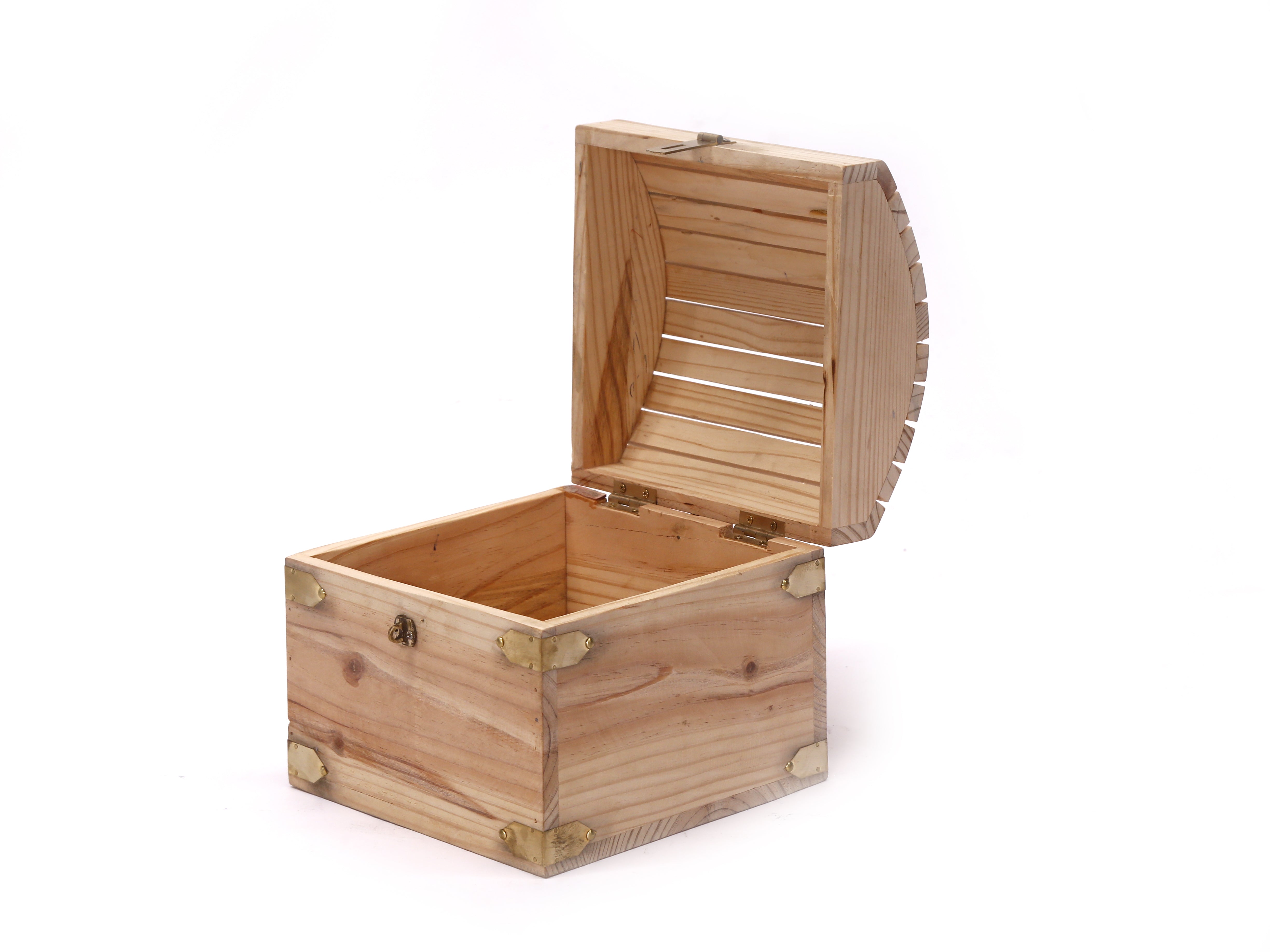 Pine wood Treasure Chest Box - Main Image
