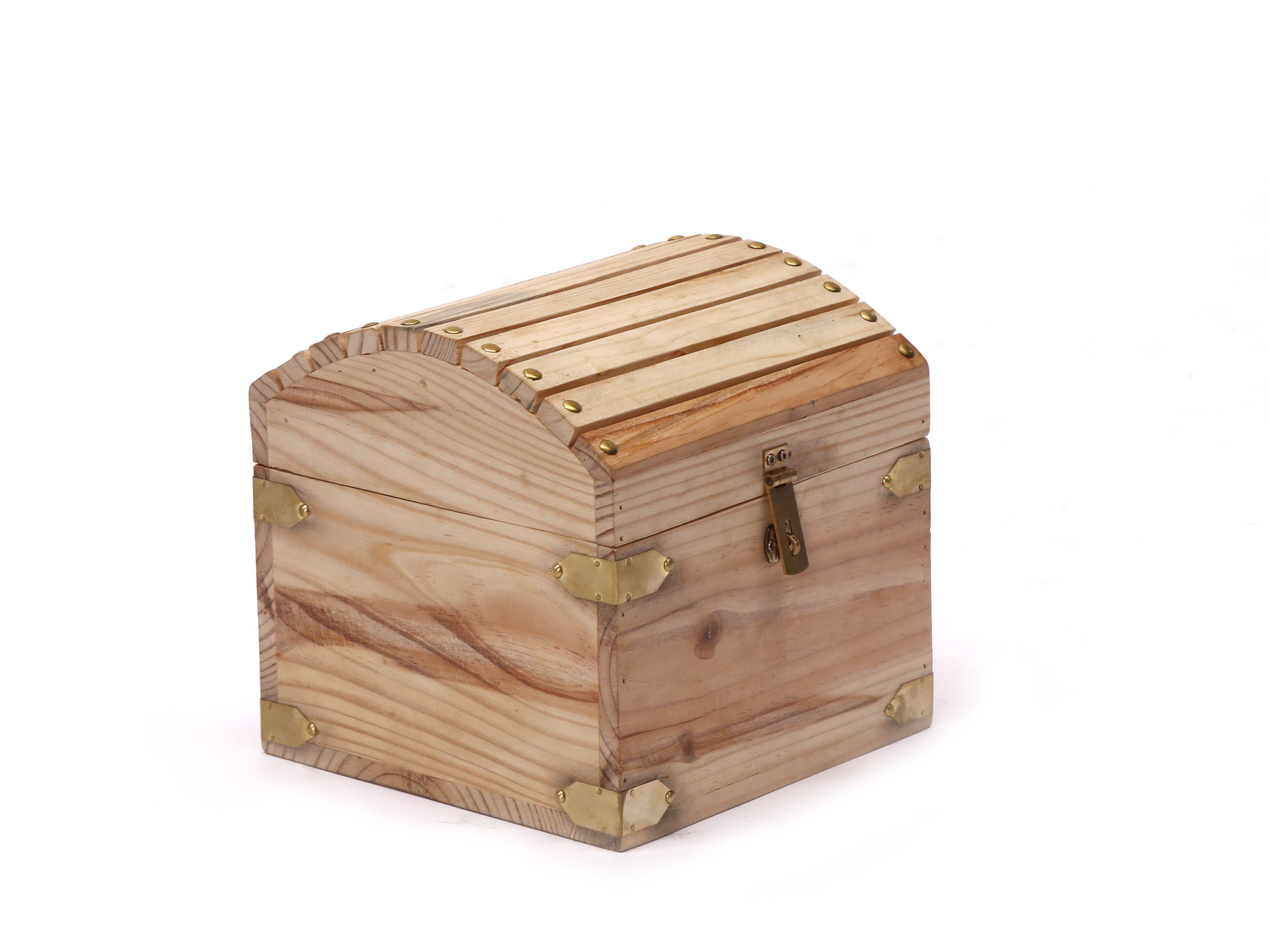 Pine wood Treasure Chest Box Wooden Box