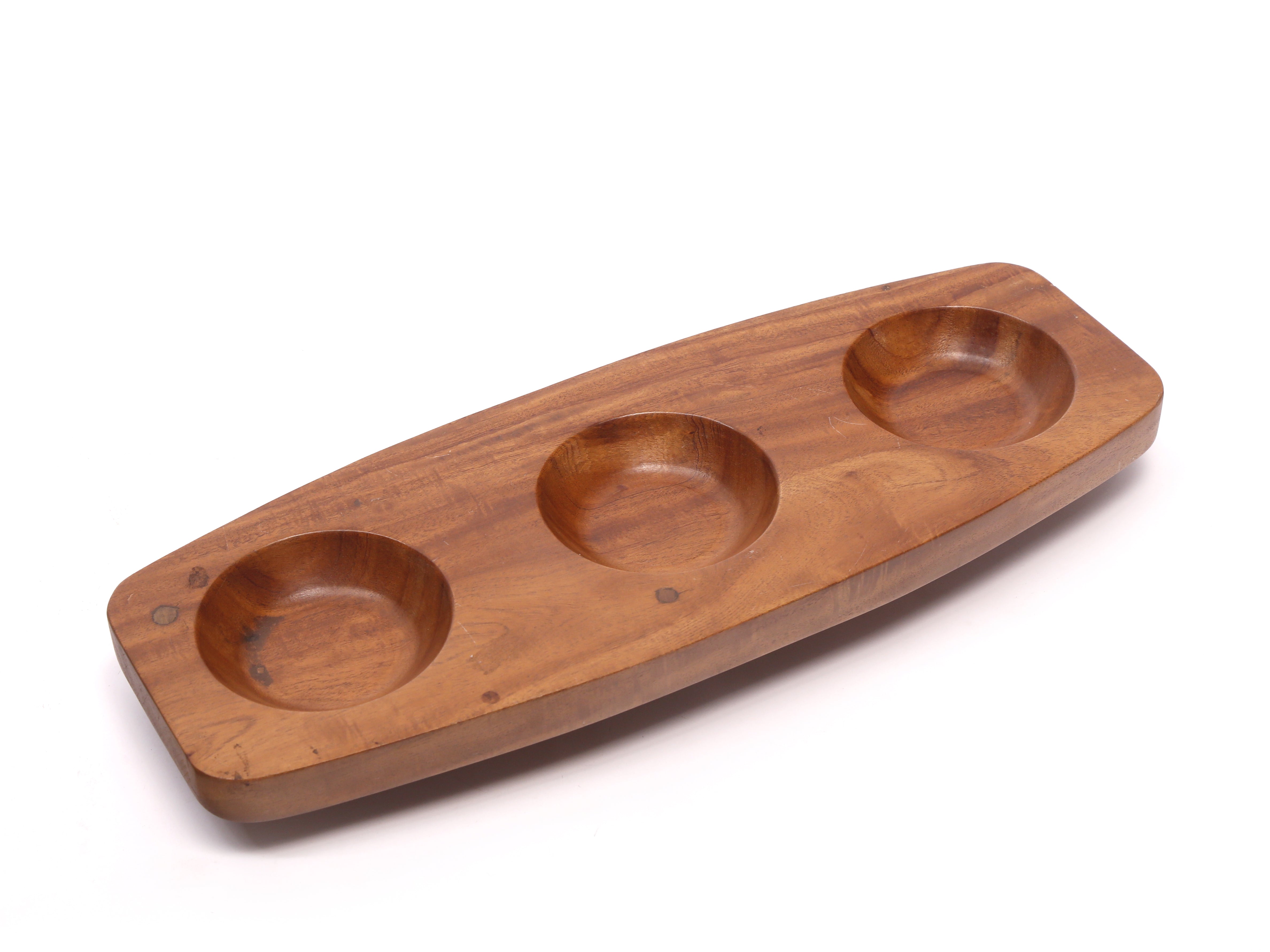 Boat Shaped Three Bowl Platter - Main Image