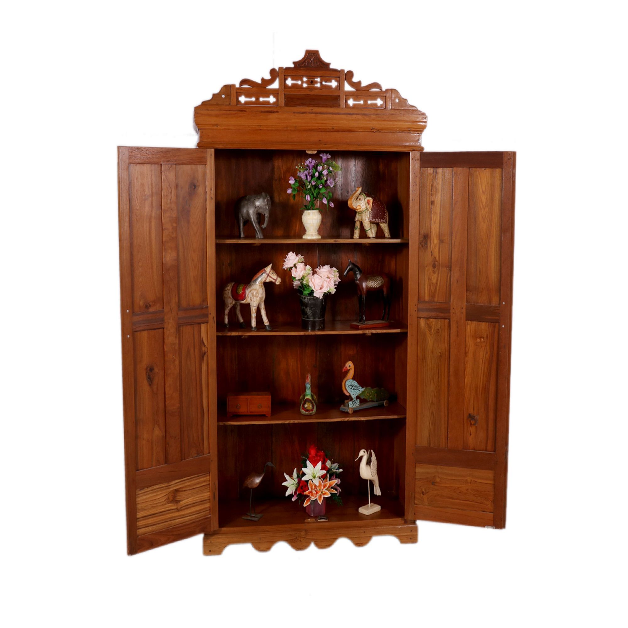 Victorian-Style 4-Tier Cabinet Wardrobe
