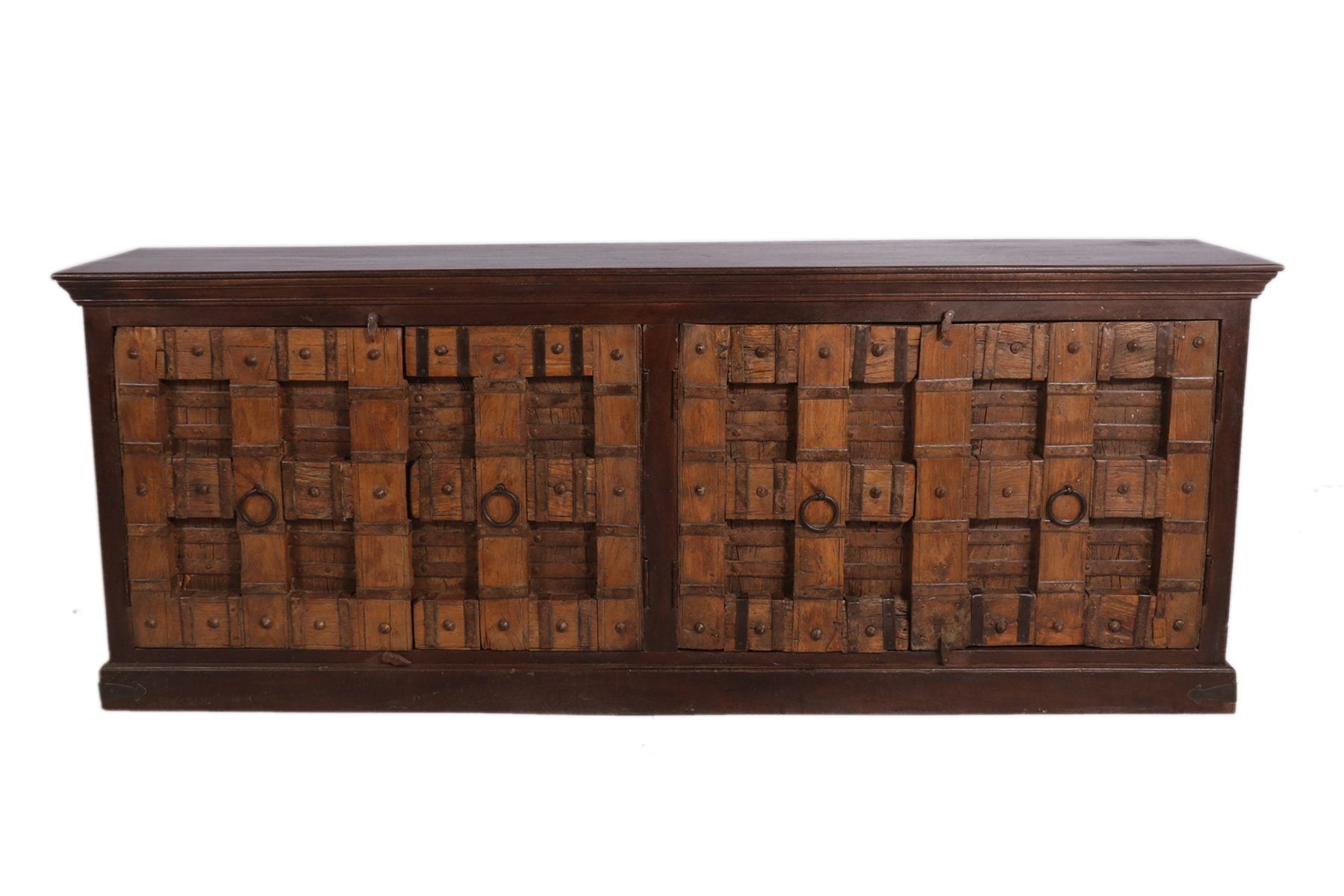 Wood Door Plasma Stand Cupboard